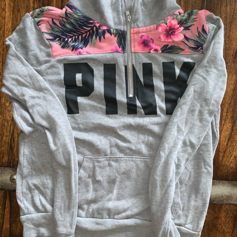 PINK quarter zip long sleeve